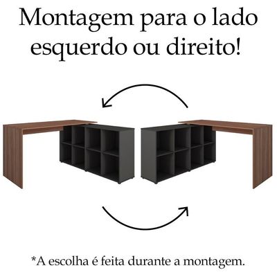 Escrivaninha Mesa Escritorio 8 Nichos Ne6 Ipe Preto Arty Ipe Preto