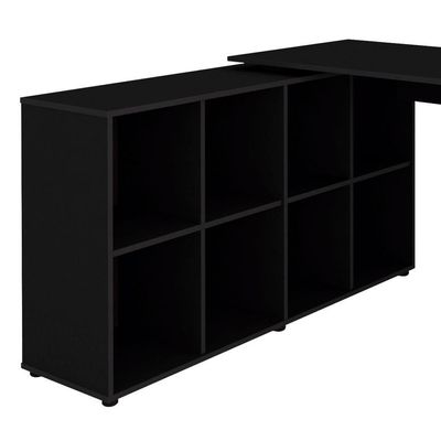 Escrivaninha Mesa Escritorio 8 Nichos Ne6 Preto Arty Preto