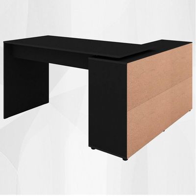 Escrivaninha Mesa Escritorio 8 Nichos Ne6 Preto Arty Preto
