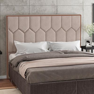 Cabeceira Cama Box Casal King 195cm P05 Londres Linho Bege