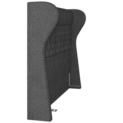 Cabeceira Cama Box Casal King 195cm P05 Madrid Cinza Escuro