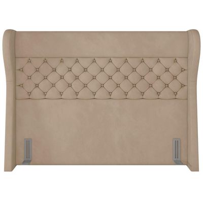 Cabeceira Cama Box Casal Queen 160cm P05 Madrid Veludo Bege