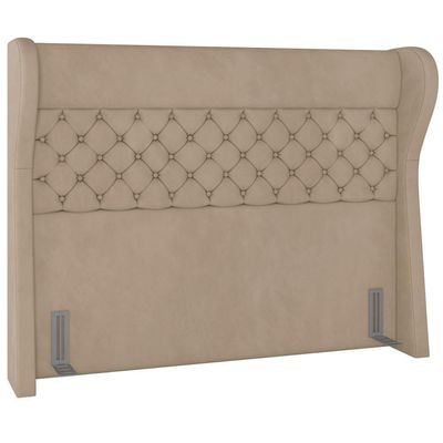 Cabeceira Cama Box Casal Queen 160cm P05 Madrid Veludo Bege