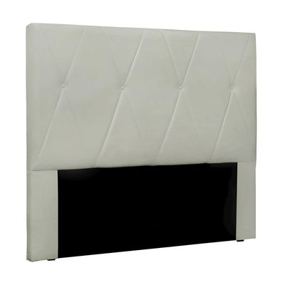 Cabeceira Cama Box Queen Aquilla 160Cm Veludo Branco Navajo