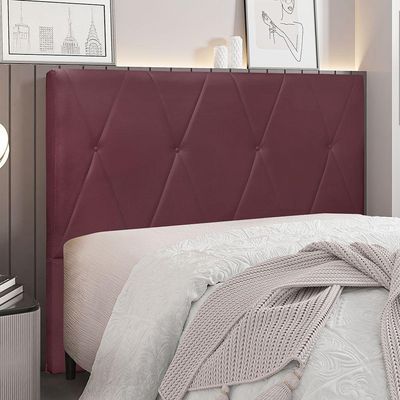 Cabeceira Para Cama Box King Aquilla 195Cm Veludo Púrpura