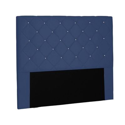 Cabeceira Tania Cama Box King 195Cm Suede Azul Marinho
