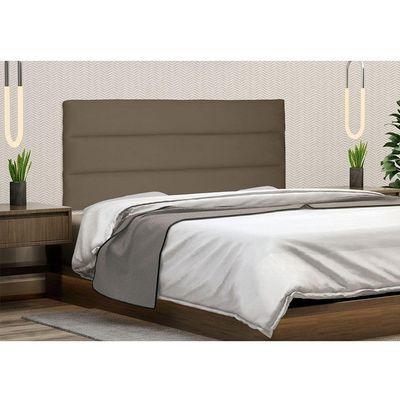 Painel Cabeceira Livia Cama Box Solteiro 90Cm Suede Caramelo