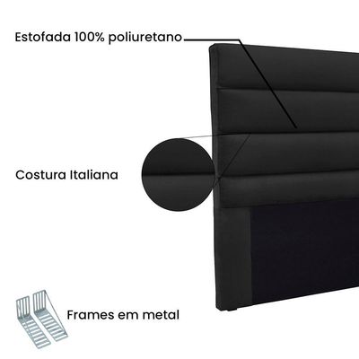 Cabeceira Para Solteiro La Italiana 90cm Veludo Ssx Multicoi