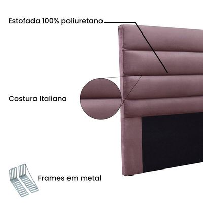 Cabeceira Para Solteiro La Italiana 90cm Veludo Ssx Multicoi