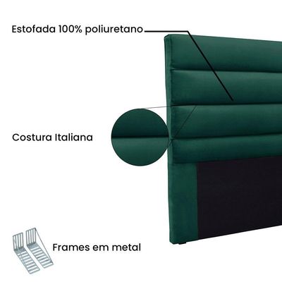 Cabeceira Para Solteiro La Italiana 90cm Veludo Ssx Multicoi