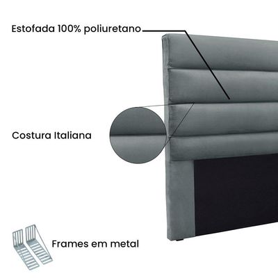 Cabeceira Para Solteiro La Italiana 90cm Veludo Ssx Multicoi
