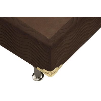 Cama Box Base Casal Americana Suede Brown (138x188x23) - Ortobom