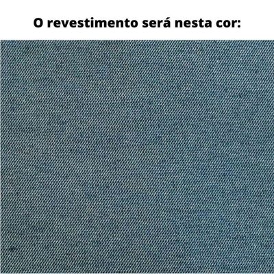 Poltrona Com Braço Ravi Algodão Azul Madeira Cedro Corda Chata Poliéster Azul