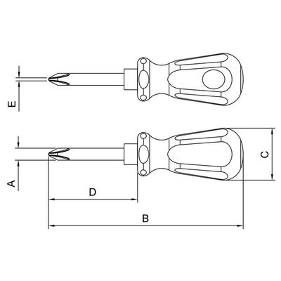 "Chave De Fenda Ponta Cruzada Em Aço Cromo Vanádio 5x38 Mm (3/16x1.1/2"") Tramontina Pro Tramontina"