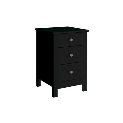Mesa De Cabeceira Ditália 3 Gavetas Dm-113 Preto