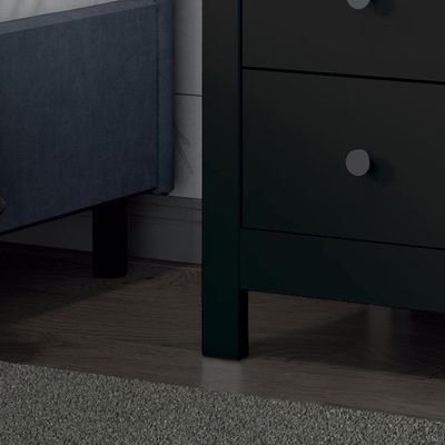 Mesa De Cabeceira Ditália 3 Gavetas Dm-113 Preto