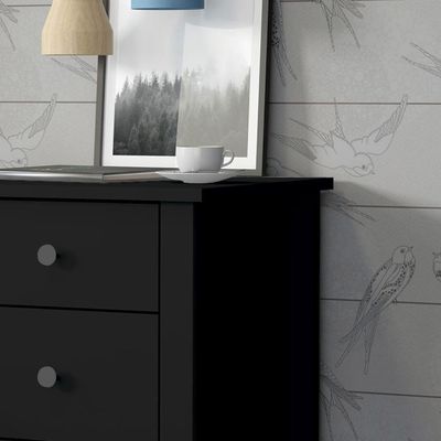Mesa De Cabeceira Ditália 3 Gavetas Dm-113 Preto