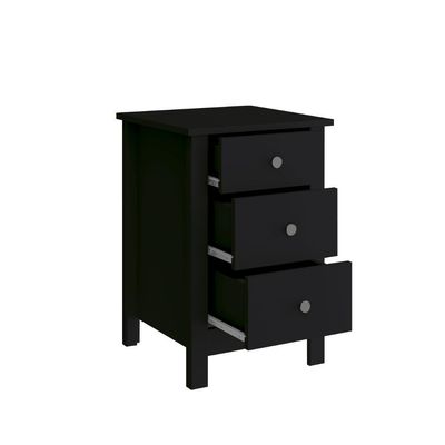 Mesa De Cabeceira Ditália 3 Gavetas Dm-113 Preto