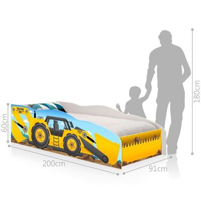 Cama Solteiro Kids Speciale Trator Com Colchão