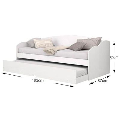 Colchão Solteiro D28 Comfortpedic (2Un) + Sofá Cama Funny Ii Branco