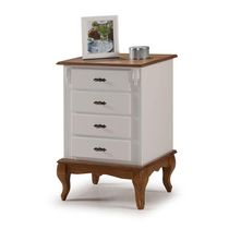 Mesa De Cabeceira Com 4 Gavetas - M560404 Cor Garapa - Verniz