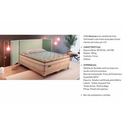 Cama Box Baú King: Colchão Molas Ensacadas Paropas Masterpocket Eco Bamboo + Base Clean(193X203)