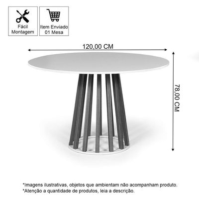 Mesa De Jantar Redonda Gabi Nat/pret Com 4 Cadeiras Estofadas Ella Bege
