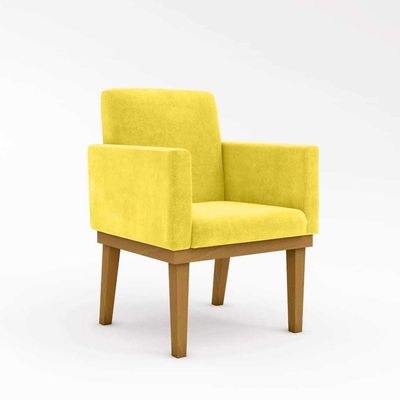 Kit 2 Poltronas Reforçadas Penteadeira amarelo