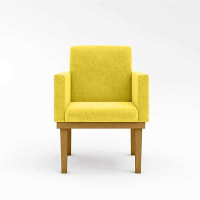 Kit 2 Poltronas Reforçadas Penteadeira amarelo