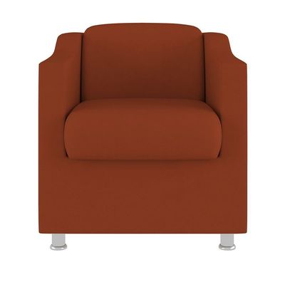 Cadeira Poltrona Decorativa Reforçada Sala De Espera ? Balaqui Decor Cor:Terracota