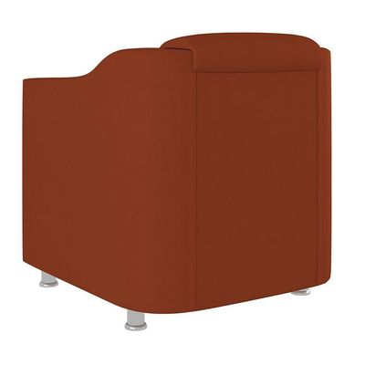 Cadeira Poltrona Decorativa Reforçada Sala De Espera ? Balaqui Decor Cor:Terracota
