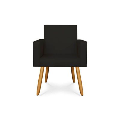 Kit 02 Poltronas Courino Preto