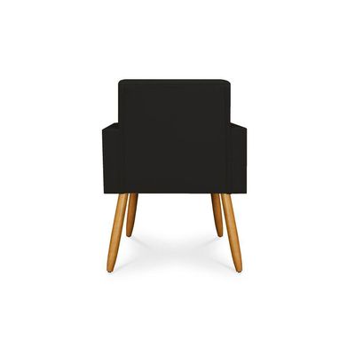 Kit 02 Poltronas Courino Preto