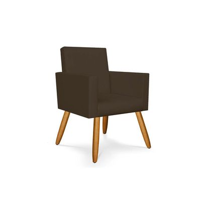 Kit 02 Poltronas Courino Marrom