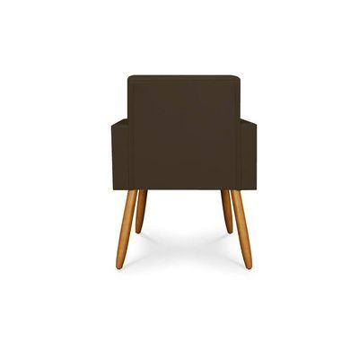 Kit 02 Poltronas Courino Marrom