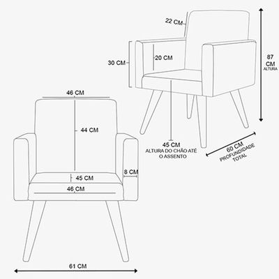 Kit 10 Poltronas Reforçada - Balaqui Decor marrom