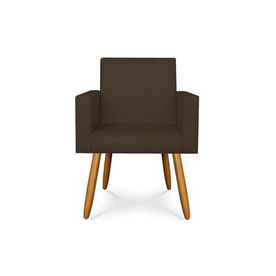 Kit Sofá Namoradeira + 2 Poltrona Decorativa Tecido Marrom