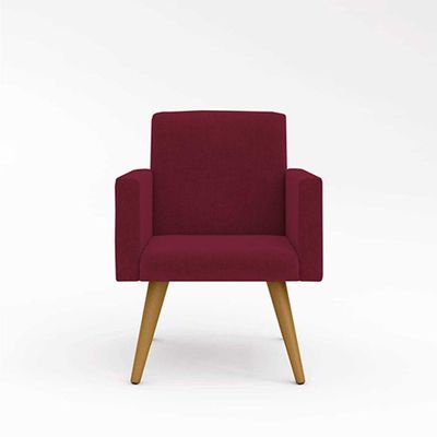 Kit Sofá Namoradeira + 2 Poltronas Decorativas marsala