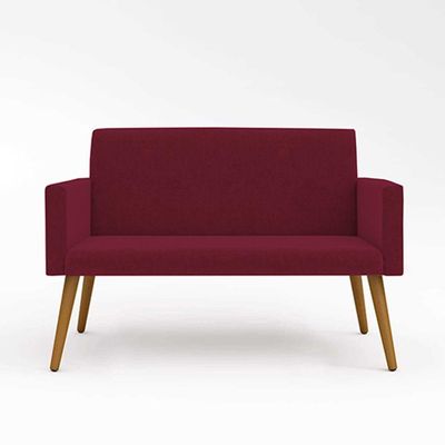 Kit Sofá Namoradeira + 2 Poltronas Decorativas marsala