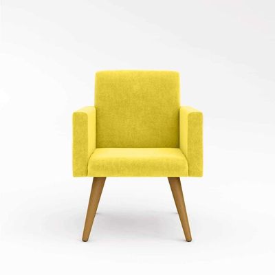 2 Poltronas Cadeiras p/ EscritóriBalaqui Decor amarelo