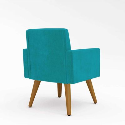 2 Cadeiras Poltronas p/Escritó. Balaqui Decor azul Turquesa