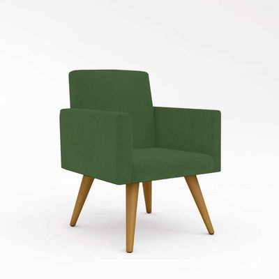 2 Cadeiras Poltronas p/ Sala Escritó. Balaqui Decor verde