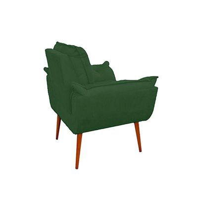 Kit 07 Poltronas Decorativas Opala Retro Consultório Cor:verde