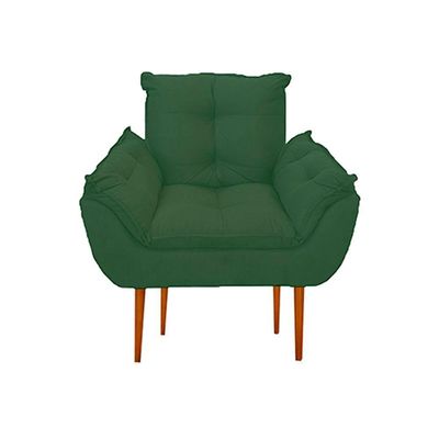 Kit 07 Poltronas Decorativas Opala Retro Consultório Cor:verde