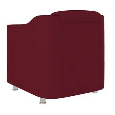 Kit 10 Cadeira Poltronas Decorativas Recepção Clinica Suede Cor:marsala