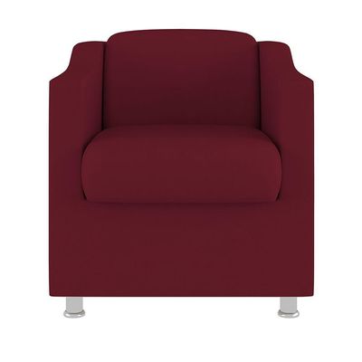 Kit 10 Cadeira Poltronas Decorativas Recepção Clinica Suede Cor:marsala