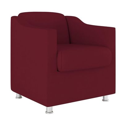 Kit 10 Cadeira Poltronas Decorativas Recepção Clinica Suede Cor:marsala