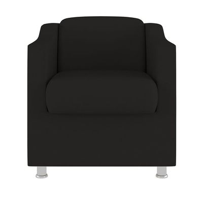 Kit 10 Cadeira Poltronas Decorativas Recepção Clinica Suede Cor:preto