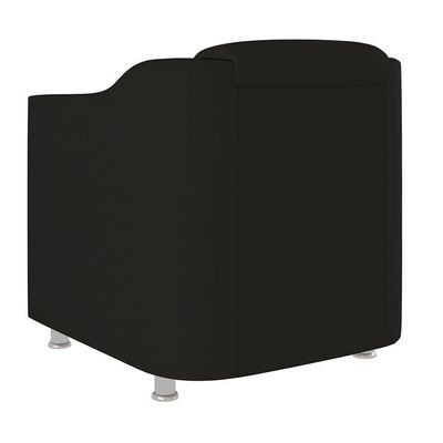 Kit 10 Cadeira Poltronas Decorativas Recepção Clinica Suede Cor:preto