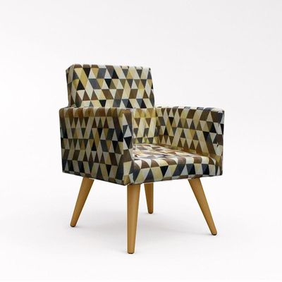 Kit 03 Poltronas Decorativas Sala Estampada